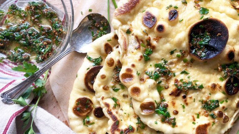 Rosemary Goat Cheese Naan